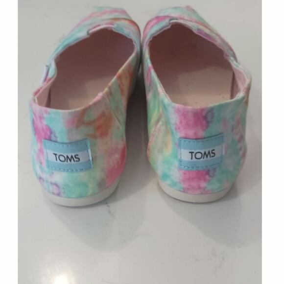 Tom's Alparagata white Tye dye canvas woman's size 7 - Picture 6 of 8